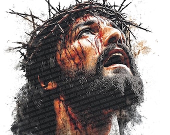 Jesus Crown of Thorns PNG Clipart, 12x Watercolor Religious Art Clip Art Set, Printable Christian Clip Art, Digital Download, Paper Crafts