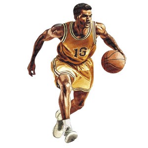 Basketball Player PNG Clipart, 12x Watercolor Sports Clip Art Set ...