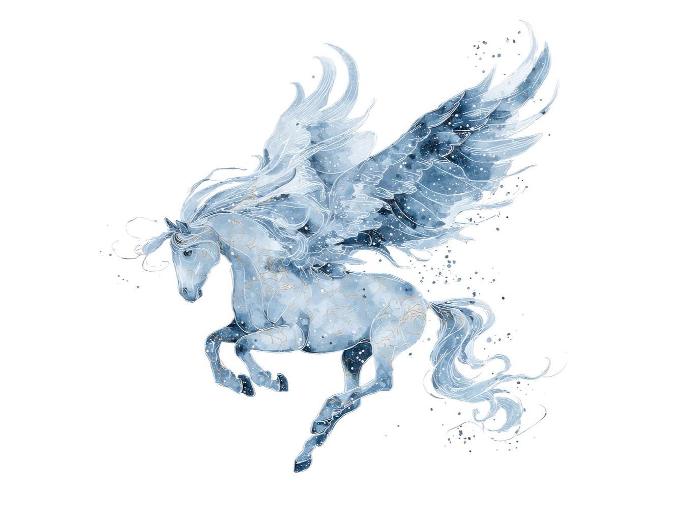 Pegasus PNG Clipart, 12x Fantasy Winged Horse Clip Art Set, Printable ...
