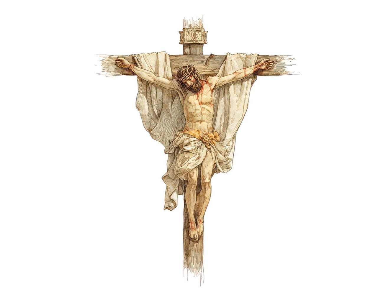 12x Jesus Cross PNG Clipart, Draped Crucifix Clip Art, Printable ...
