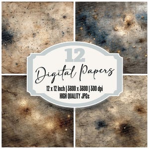 12x Star Chart Dust Junk Journal Paper Digital Paper Pack Celestial Map Backgrounds Printable Ephemera Scrapbook Paper JPGs