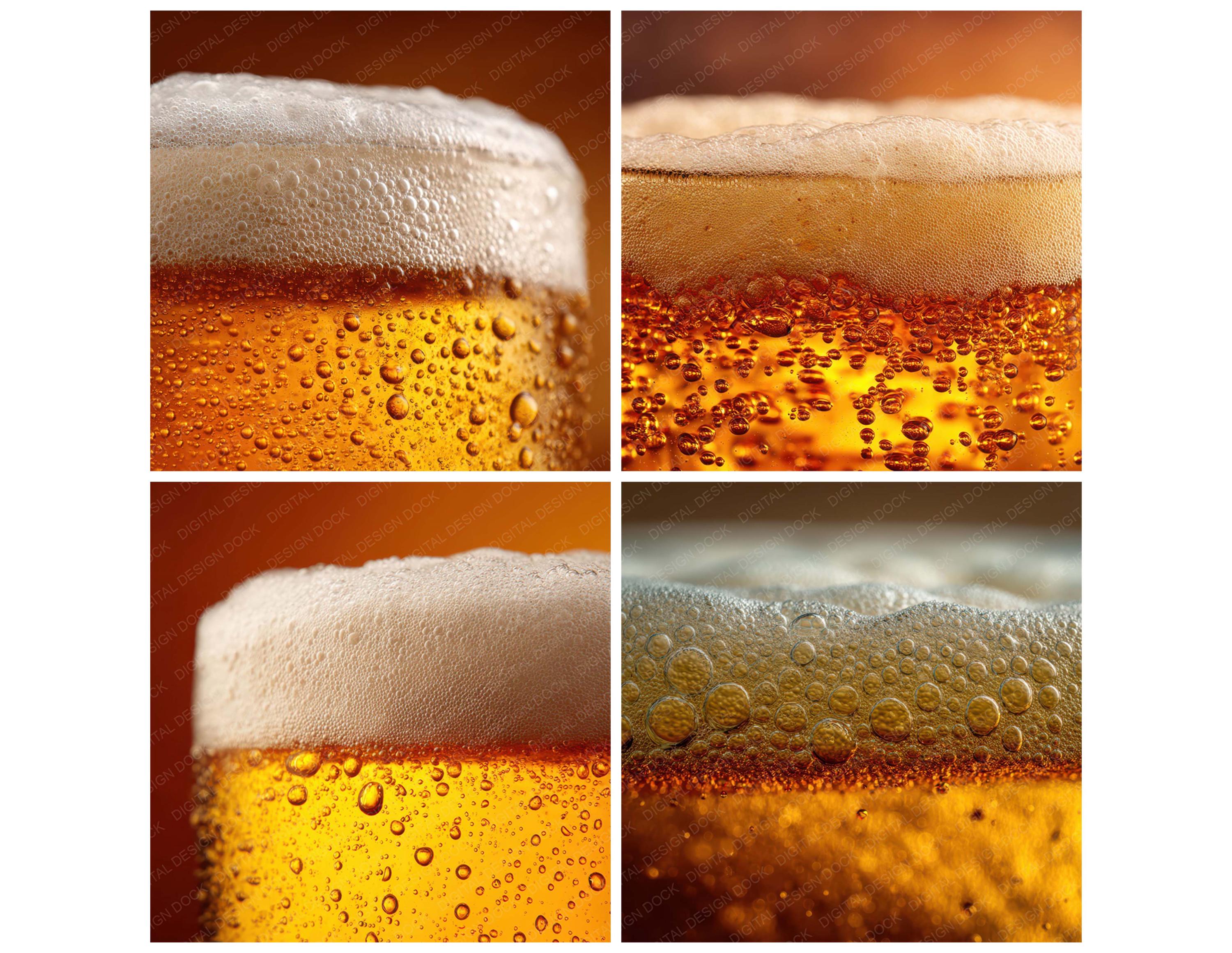 Beer Rim Beer Foam Rim Junk Journal Paper Pack 12x Golden Lager Bubble Texture ...