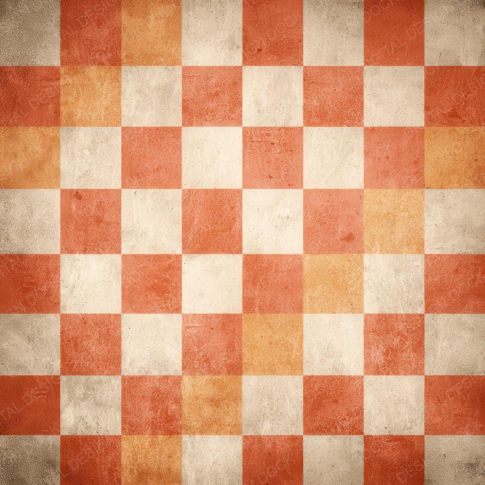 12x Vintage Checkerboard Digital Paper Pack Retro Checker Pattern Junk ...