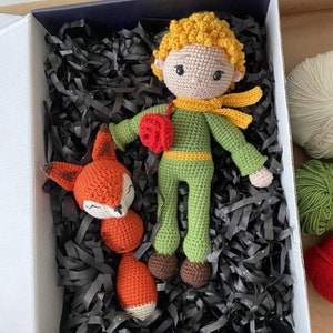 The Little Prince and Fox Set , Little Prince Toys , Amigurumi Little Prince , Little Prince for sale, Finished Product