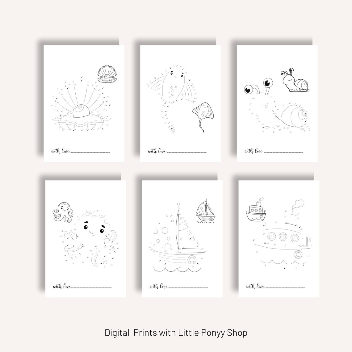 Dot to Dot Printable Book for Kids Learning Games Children Worksheet ...