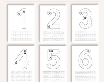 Preschool Numbers Tracing Worksheet, Handwriting Practice, Basic Numbers 0 to 20 Trace Pages Big, Homeschool Workbook, Pre-School Printable