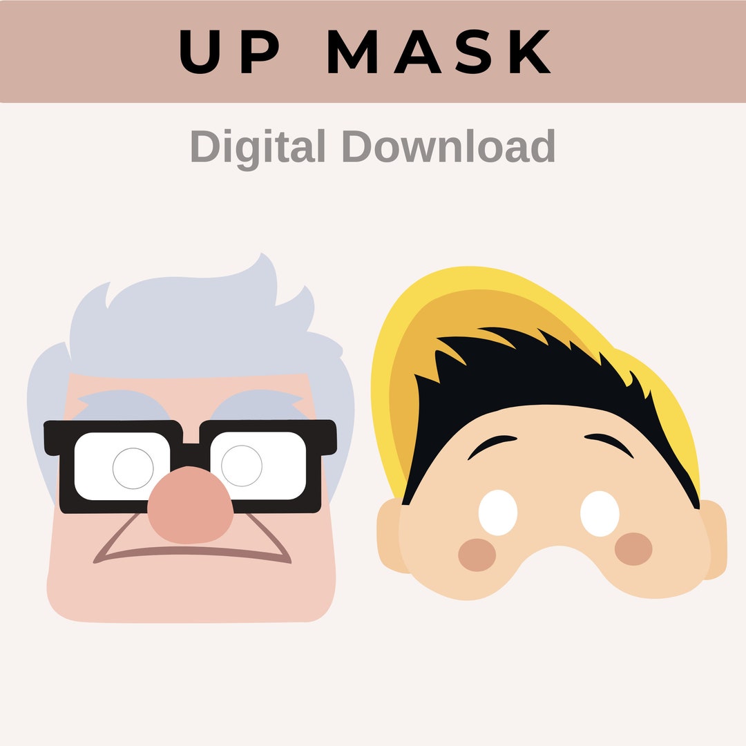 Up Printable Mask, Printable Kids Game, Pdf, Svg, Png, Printable Kids