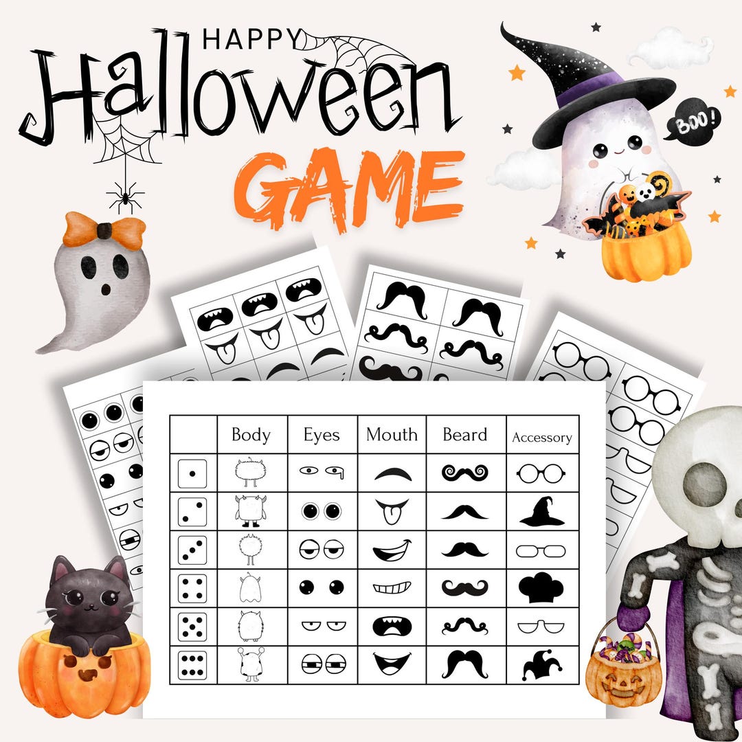 Halloween Roll A Pumpkin Game, Fun Halloween Game, Kids Halloween Party ...