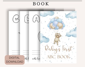 ABC Coloring Book ,Alphabet Coloring Pages , Baby Shower Game Alphabet Coloring Book Baby's First ABC Book Baby Shower Coloring Pages