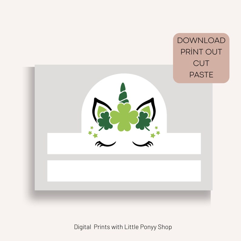 Leprechaun Hat Paper Crown Headband St Patrick's Day Party Mask ...