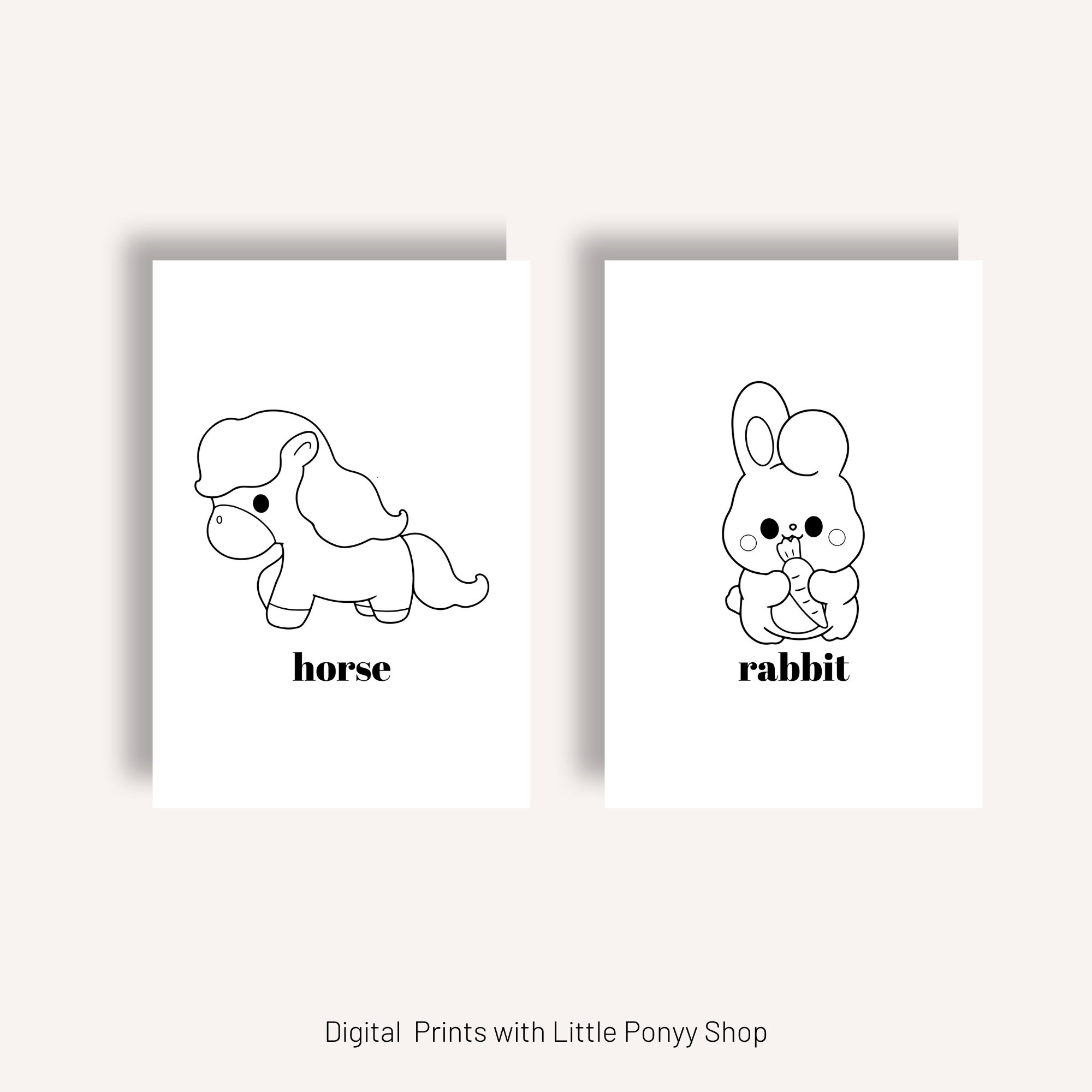 Baby's First Animal Coloring Book Educational Coloring Book Baby Shower ...