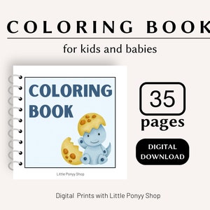 Printable Coloring Book, Kids Coloring Book, Preschool Activity, Summer Kids Activity, Coloring Book for Kids Coloring Pages for Toddler
