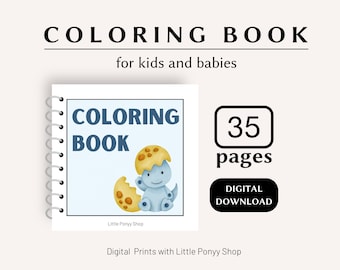 Libro da colorare stampabile, Libro da colorare per bambini, Attività prescolare, Attività estiva per bambini, Libro da colorare per bambini Pagine da colorare per bambini piccoli