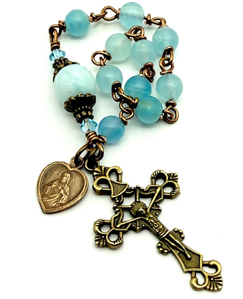 Petite Tenner Chaplet One Decade Pocket Rosary | Sacred Heart of Jesus ...