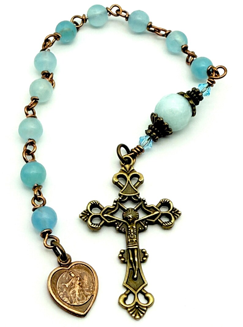 Petite Tenner Chaplet One Decade Pocket Rosary | Sacred Heart of Jesus ...