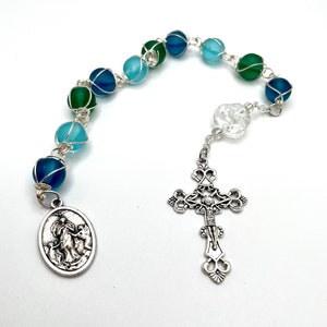 Mary- Undoer of Knots, Untier of Knots Tenner Chaplet Rosary With Ornate Crucifix