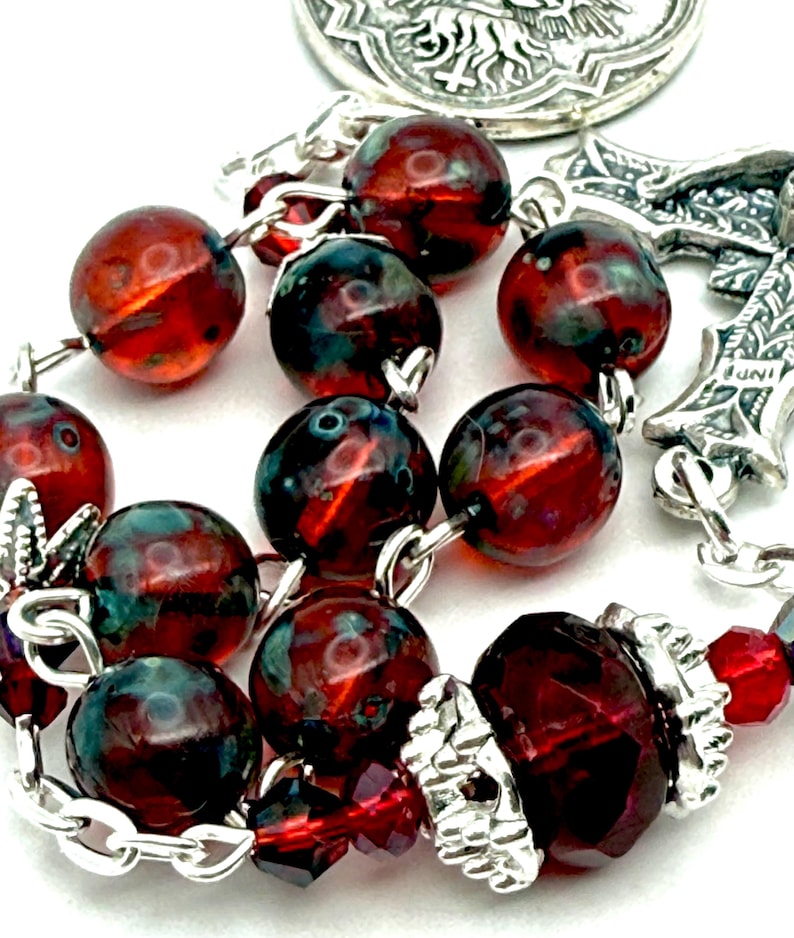 Cor Jesu Sacred Heart of Jesus Vintage Medal Tenner Chaplet One Decade ...