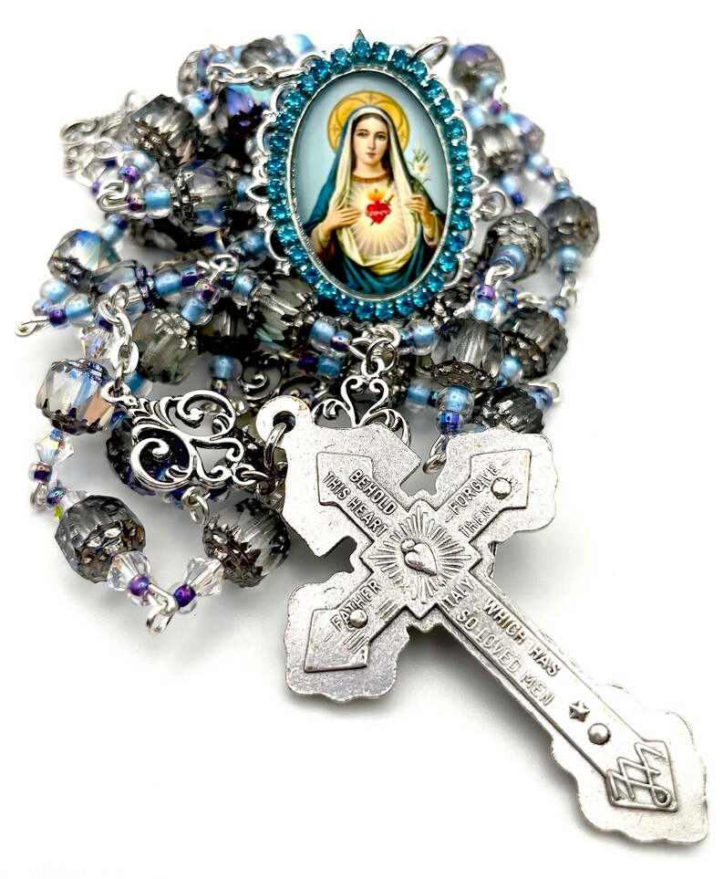 Ornate, Embellished Immaculate Heart Sacred Heart of Our Lady Heirloom ...