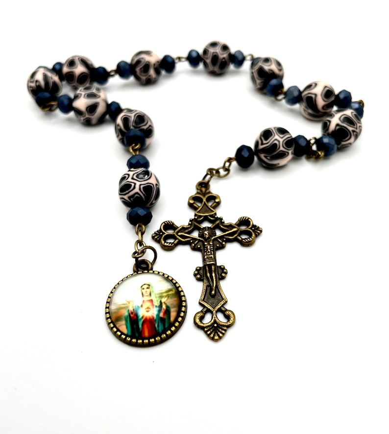Immaculate Heart of Mary Clay Beaded Tenner Chaplet One Decade Pocket ...