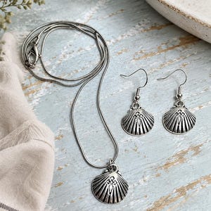 Camino de Santiago | Saint James | Pilgrimage | Scallop Shell | Way of St. James — Necklace Earrings or Set — Catholic Jewelry Gift