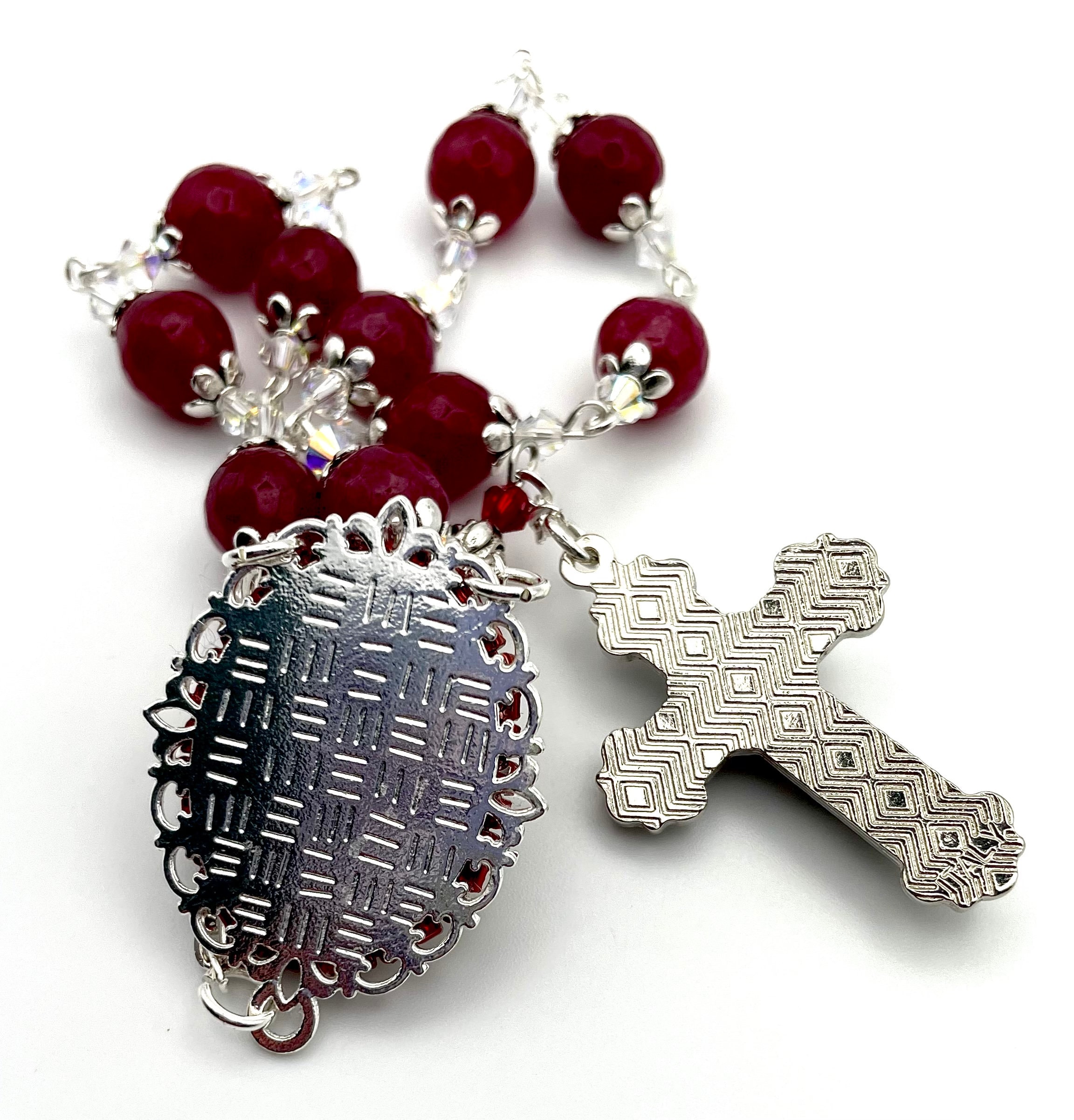 One Decade Ruby Swarovski Crystals, Ruby Gemstones, Garnet Rhinestone Immaculate Sacred ...