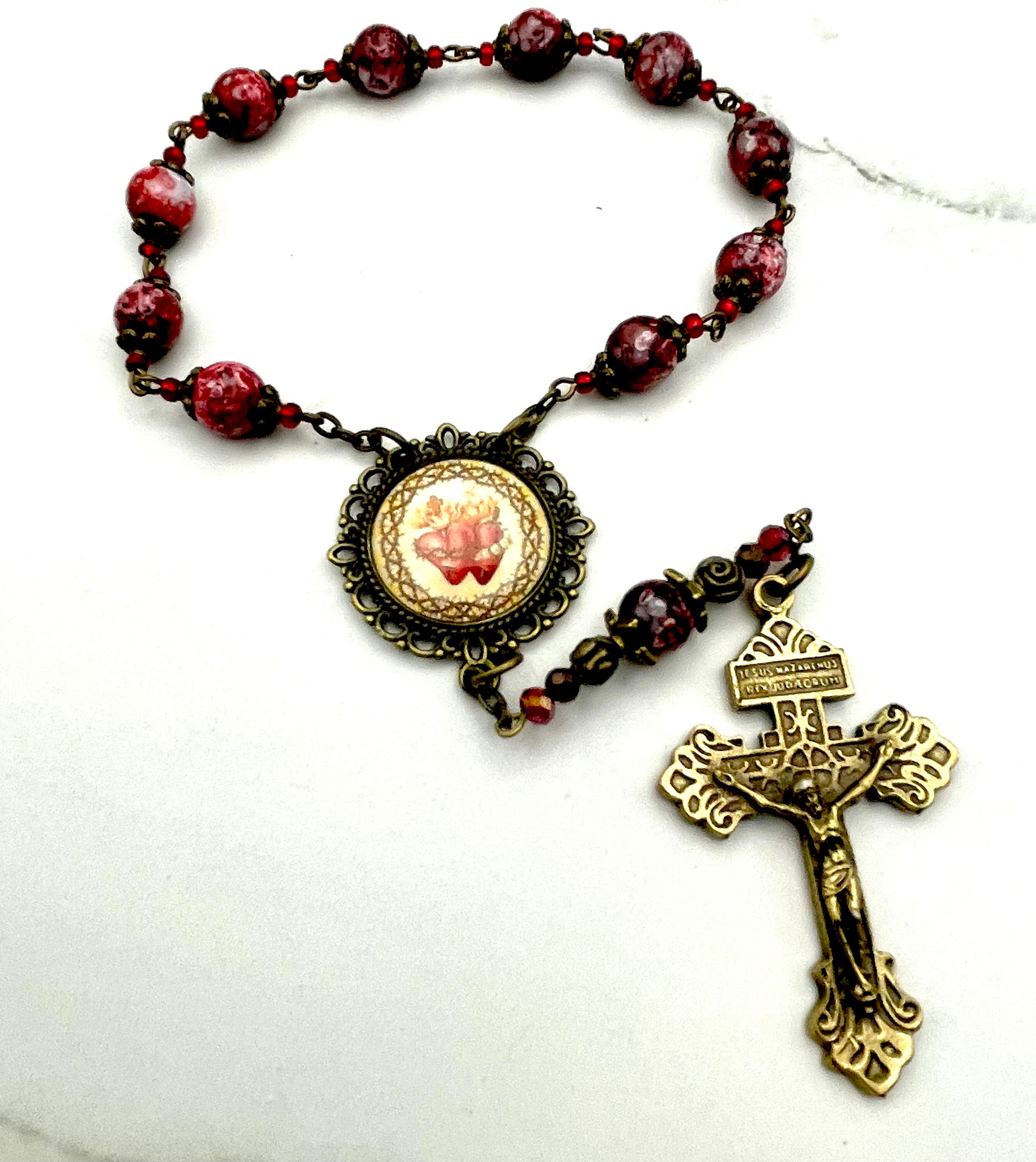 Double Sacred Heart- Immaculate Heart of Mary + Sacred Heart of Jesus ...