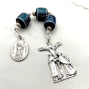 Saint John the Baptist Three Hail Mary Chaplet With Sorrowful Mother Mary + Saint John at the Foot of the Cross of Jesus Crucifix
