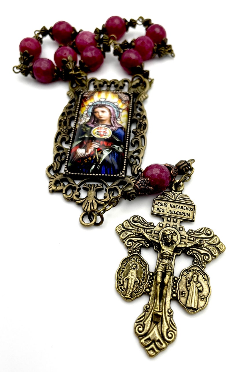 One Decade Ruby Heirloom Quality Ruby Gemstone Single Decade Rosary | Stunning ...