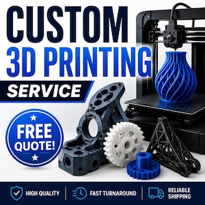 Custom 3D Printing Service | Prototypes, Parts, Commission (Free Quote)