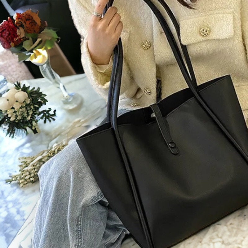 Leather tote Brera Black in Leather - 28779682