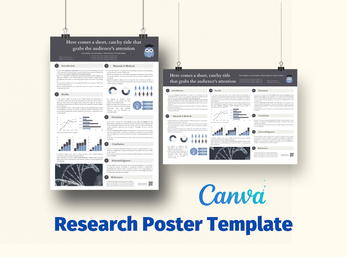 Scientific Conference Poster Template Canva to Present Your Study in Scientific Conference Poster Template Canva to Present Your Study in