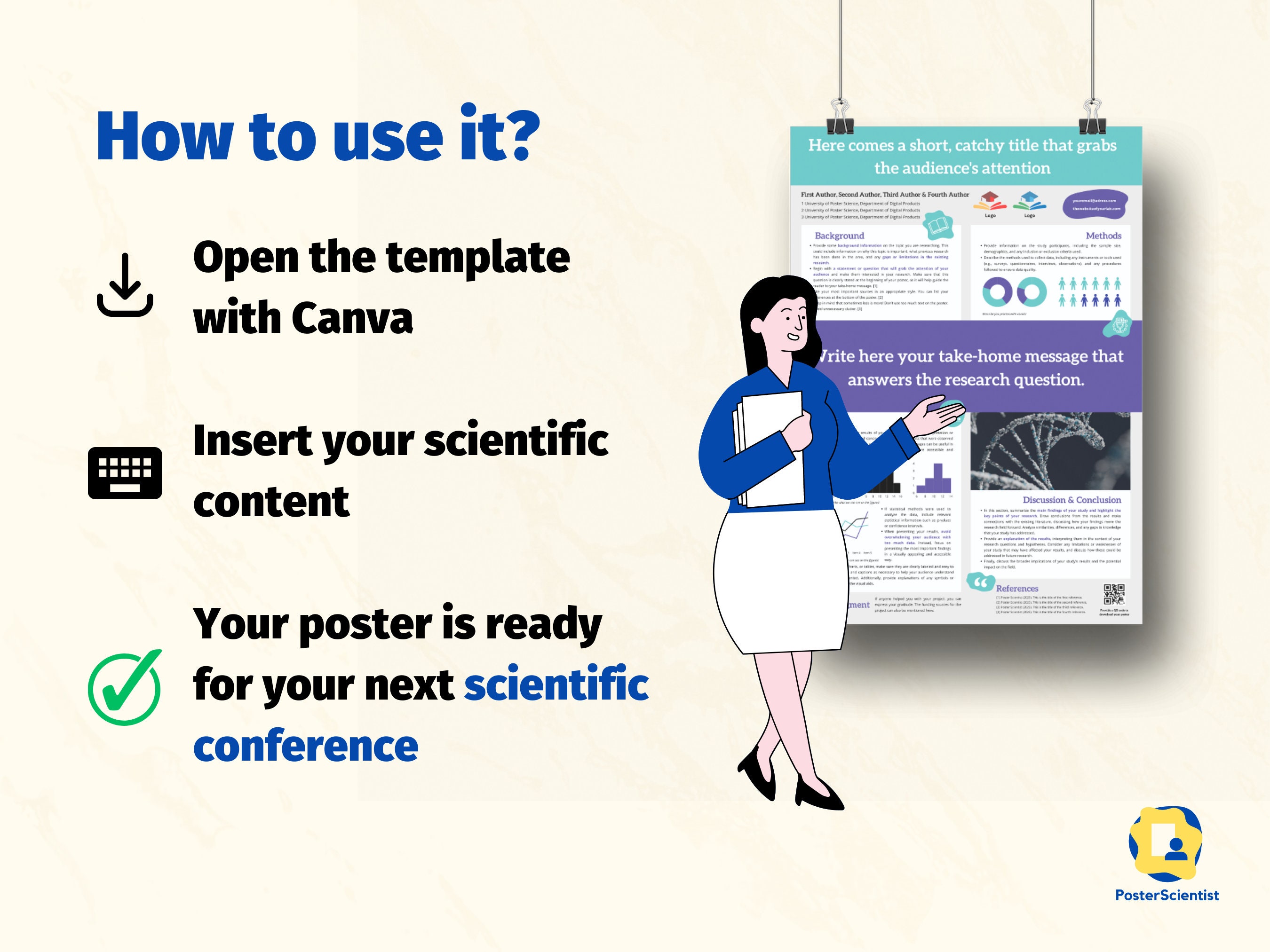 Canva Poster Template Bundle to Present Your Research A0 Portrait and ...