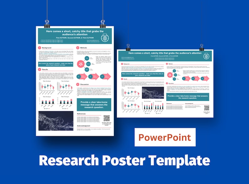 Academic Poster Template Powerpoint to Present Your Scientific Research