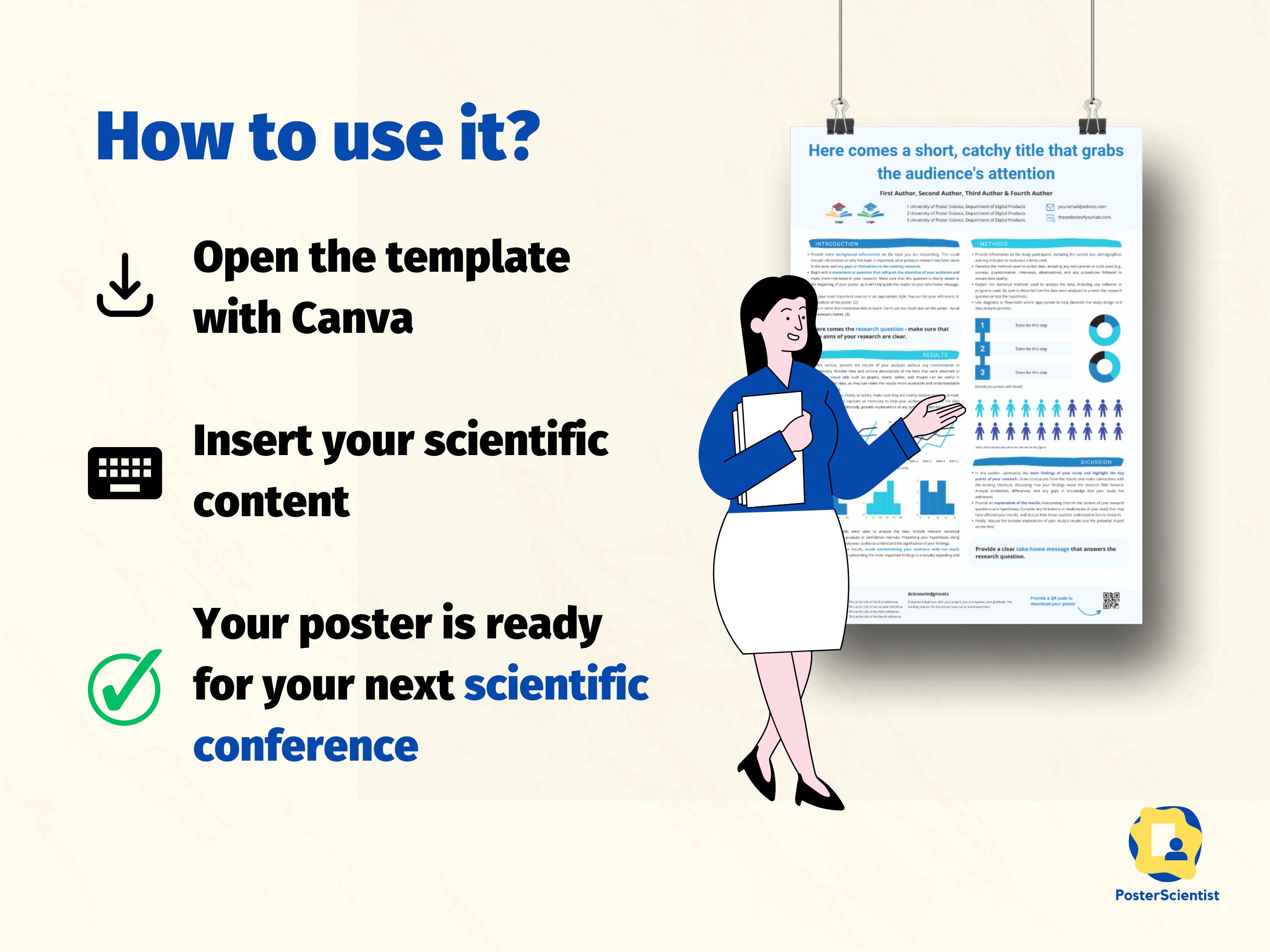 Research Poster Template Canva for Academic and Scientific ...