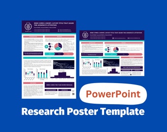 Scientific Poster Template Canva to Present Your Research A0 Size in ...