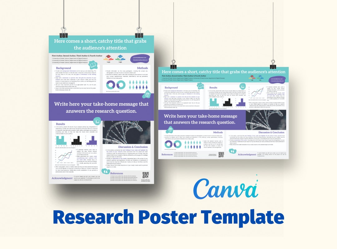 Canva Scientific Poster Template to Present Your Research A0 Size