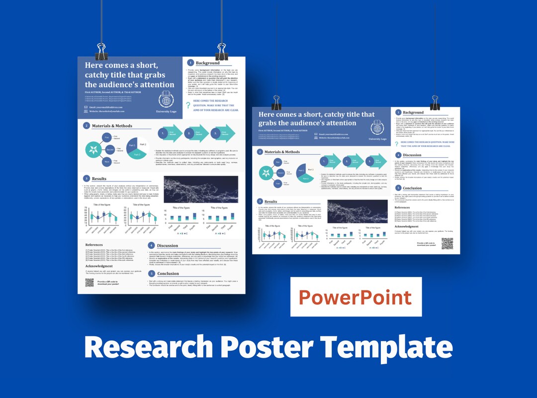 Academic Poster Template Powerpoint to Present Your Research Ideal for