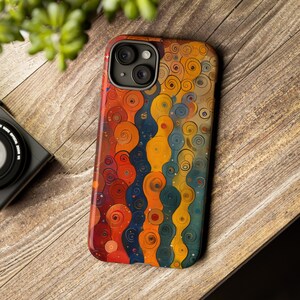 Colourful iPhone Case Abstract Art, Samsung Galaxy Tough Case, Phone Case