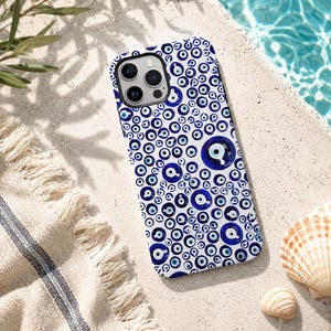 Evil Eye Phone Case in Coastal Mediterranean Motif