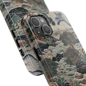 Étuis pour iPhone à carreaux vintage, motif floral oriental carrelé image 6