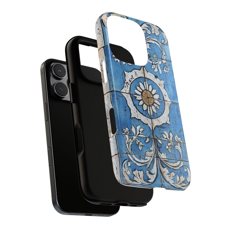 Tile Phone Case Blue Ceramic Tile Phone Case: Mediterranean Art Pattern - Etsy Australia
