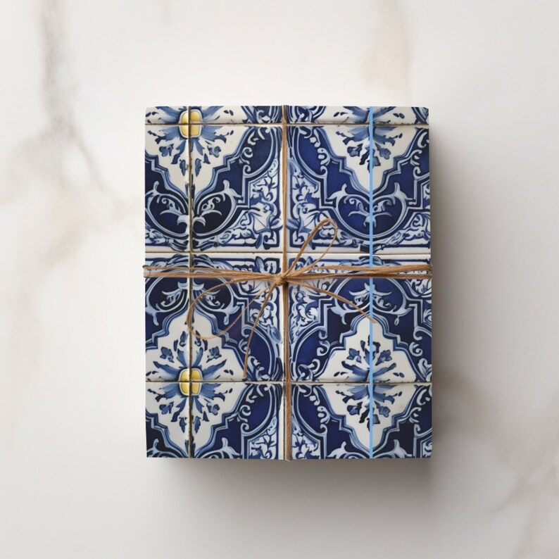 blue floral Gift wrapping paper, wrapping paper rolls, cute gift wrap, gift wrap, wrapping paper sheet, elegant gift wrap, womans birthday, birthday gift wrap
