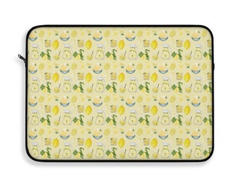 Sunny Lemons Laptop Sleeve in Yellow Summer Style