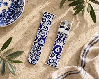 Evil Eye Apple Watch Band, Mediterranean Smartwatch Strap