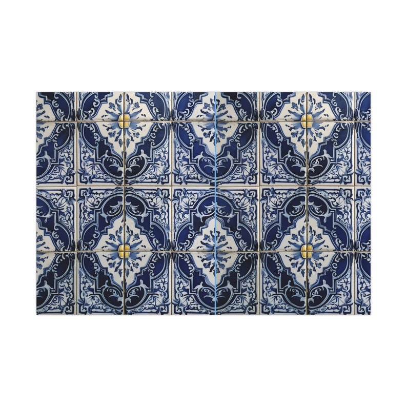 Gift Wrapping Paper With Antique Tile Pattern