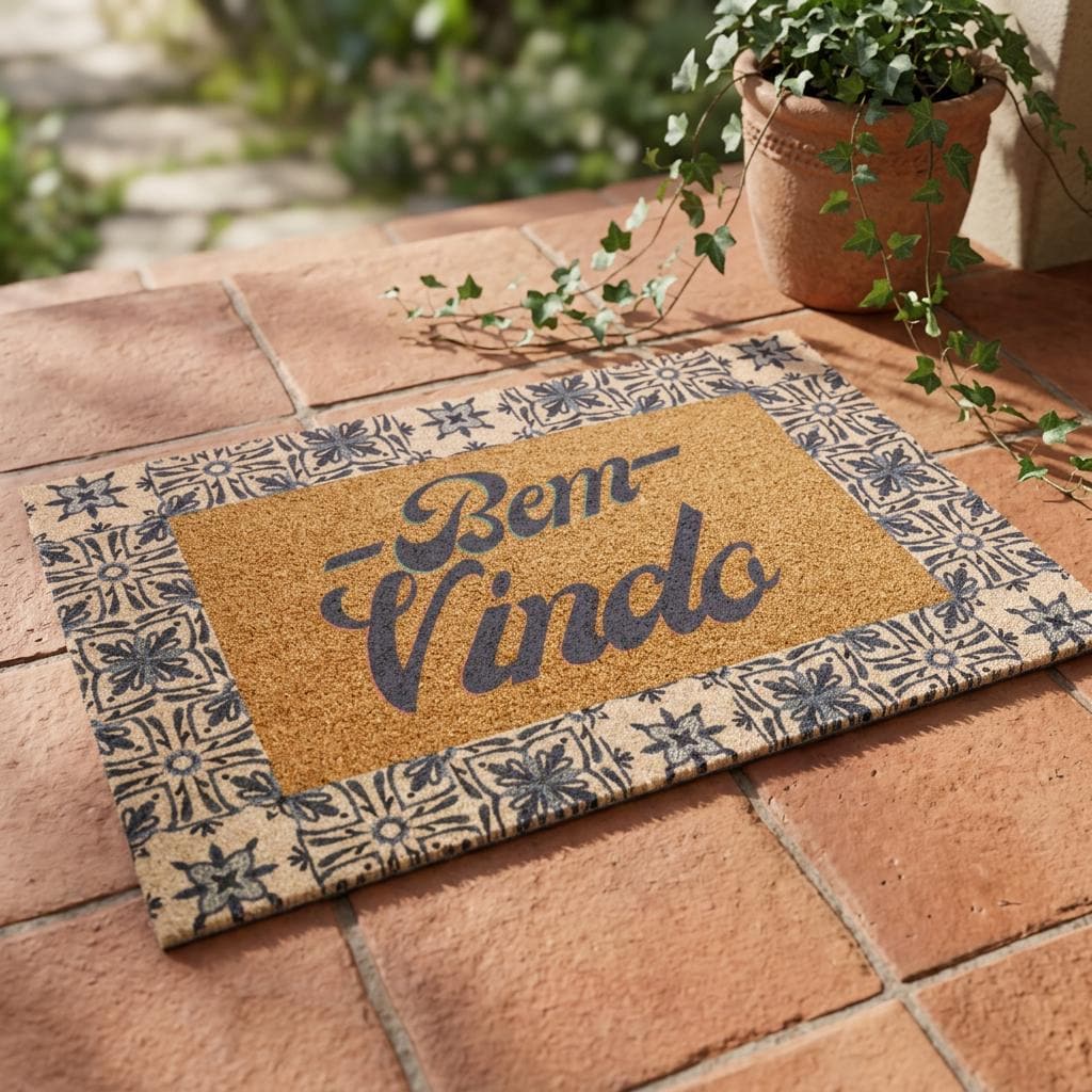 ウェルカムボード coco Bem-vindo Coir Entryway Rug: Portuguese Welcome Mat - Etsy