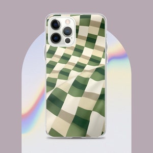 Trendy Checkered iPhone Case - Classic Black & White Design for Apple iPhone Models -Clear Case for iPhone®
