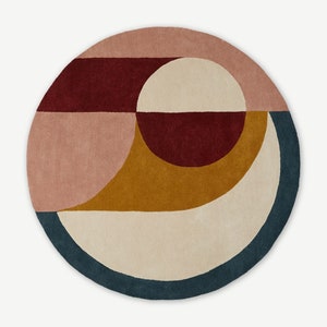 Bascome Hand tufted Round wool area rug  for home , New home gift ,Home decor Rugs ,Handmade rugs