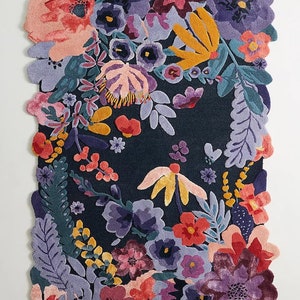 100% Authentic jardin Hand tufted floral area rug for home decorative, living room, guest room...... (Ready to ship)