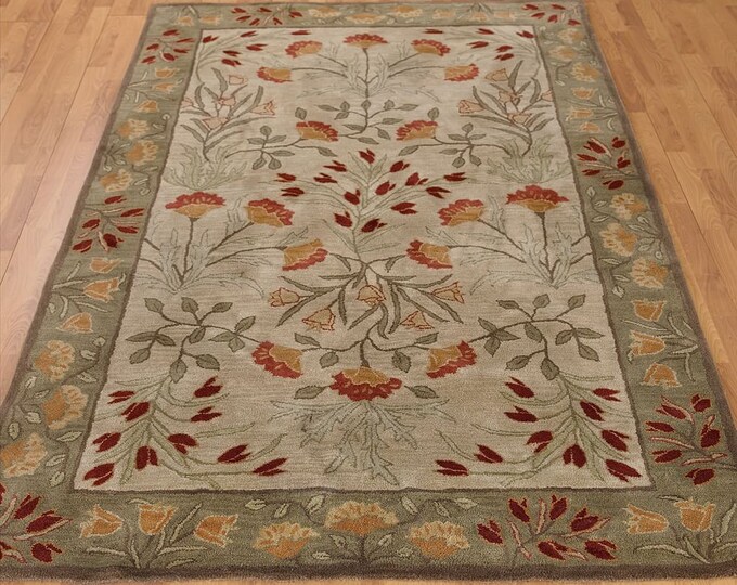 Multi Adeline Hand Tufted Floral Wool Area Rug for Home , New Home Gift ,home Decor Rugs